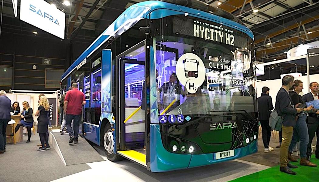 Den aktuella vätgasbussen ur HYCITY-serien presenterades nyligen på mässan Busworld. Foto: Keolis /Joint Public Transport Union i Clermont storstadsområde