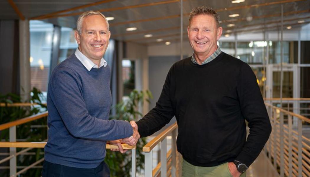 Jens Nordberg Varberg Energi, Mattias Andersson Tidaholms Energi. Fotograf: Varberg Energi