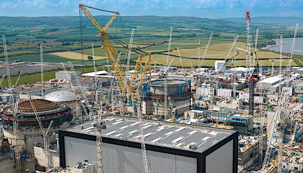 Bygget av kärnkraftverket Hinkley Point C i Somerset i Storbritannien. EDF Energy