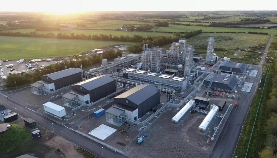 Projektanläggningen i Kassø sedd från ovan. Foto: European Energy