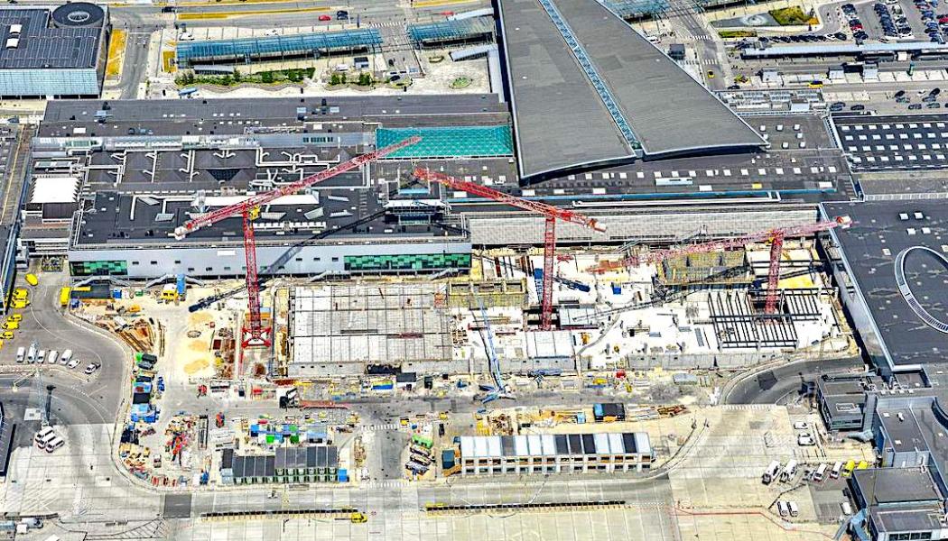 Här byggs en ny terminal för Köpenhamns flygplats. Foto: Airport of Copenhagen