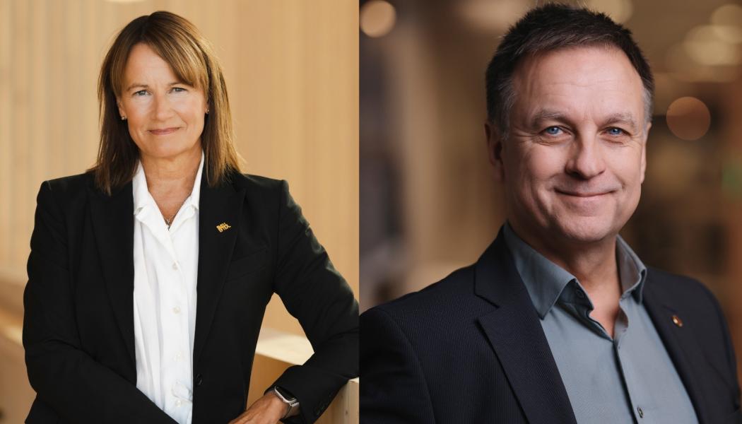 Kristina Sundin Jonsson, kommundirektör, och Lorents Burman (S), kommunstyrelsens ordförande. Pressbild: Skellefteå kommun