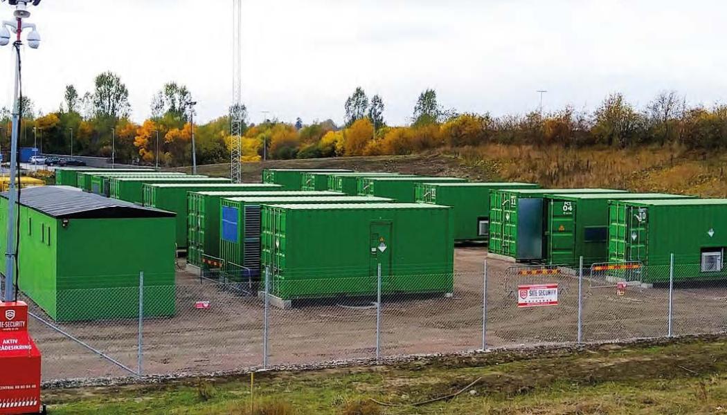I Uppsala har Vattenfall installerat ett energilager på 5MW och 20 MWh. Syftet med projektet är att förbättra elförsörjningen i regionnätet. Foto: Vattenfall