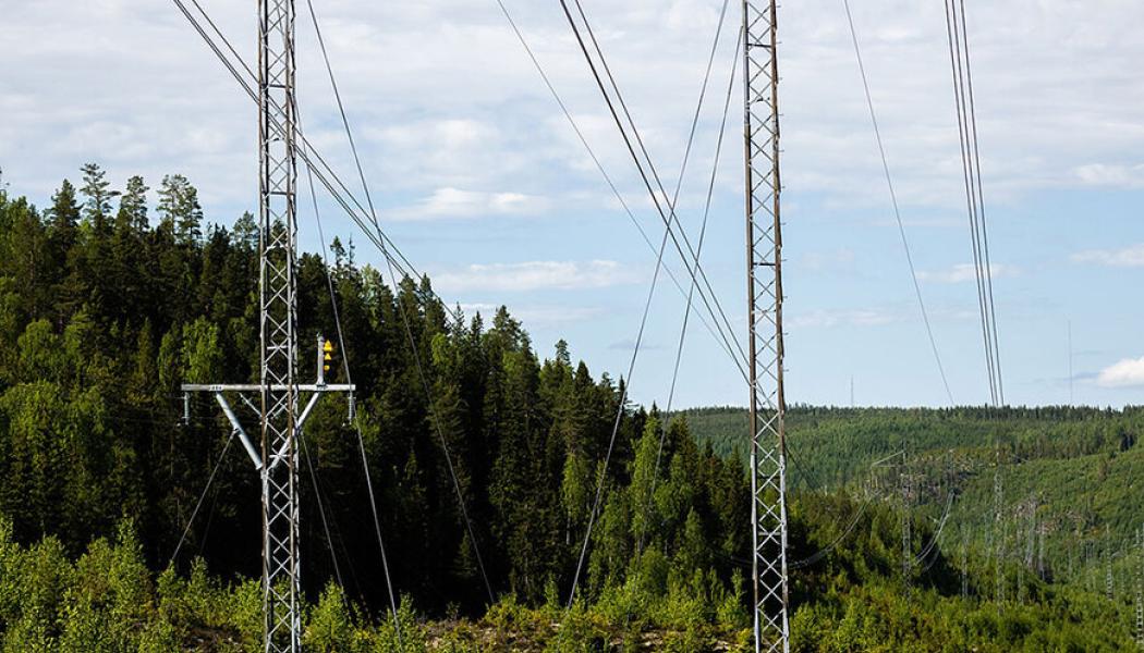 NordSyd innefattar flera ”ben” i längder om 30-40-50 mil 400 kV-ledning. Bild Svk.