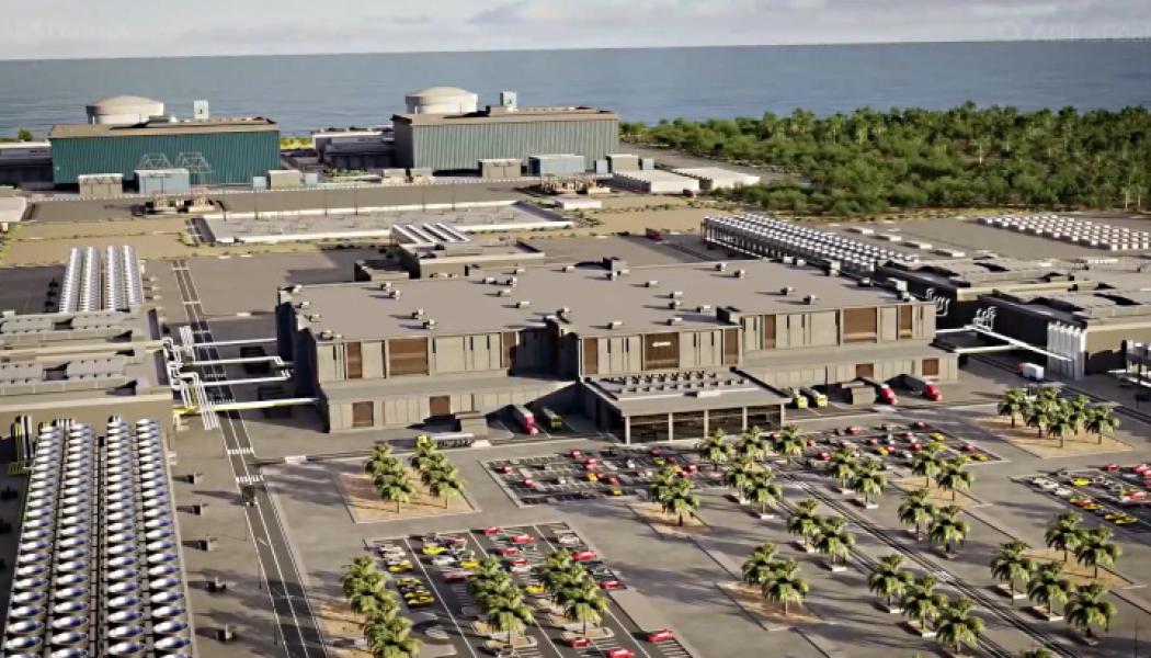 Illustration av hur kärnkraft och AI-datacenter kan integreras i framtida energisystem. Bild: AtkinsRealis