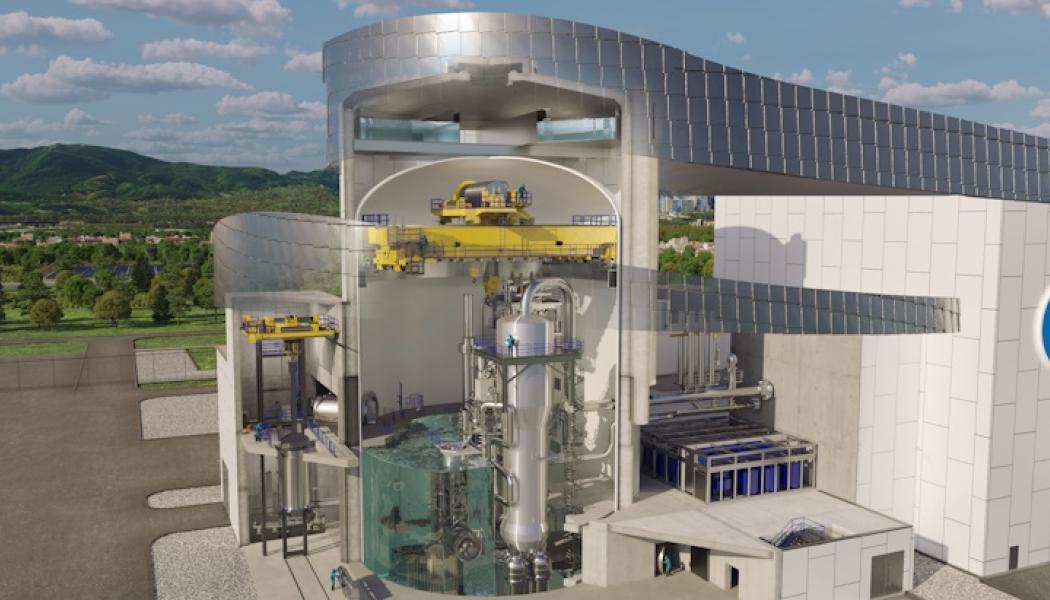 Westinghouses vision av ett AP300-kraftverk. Bild: Westinghouse