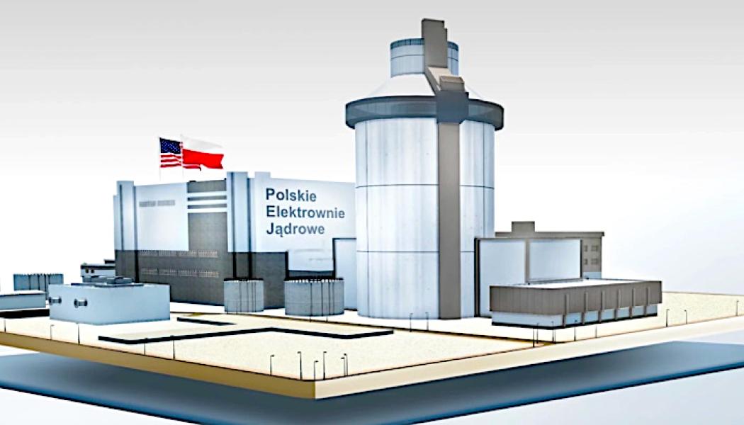 Illustration av det nya polska kärnkraftverket. Bild: PEJ