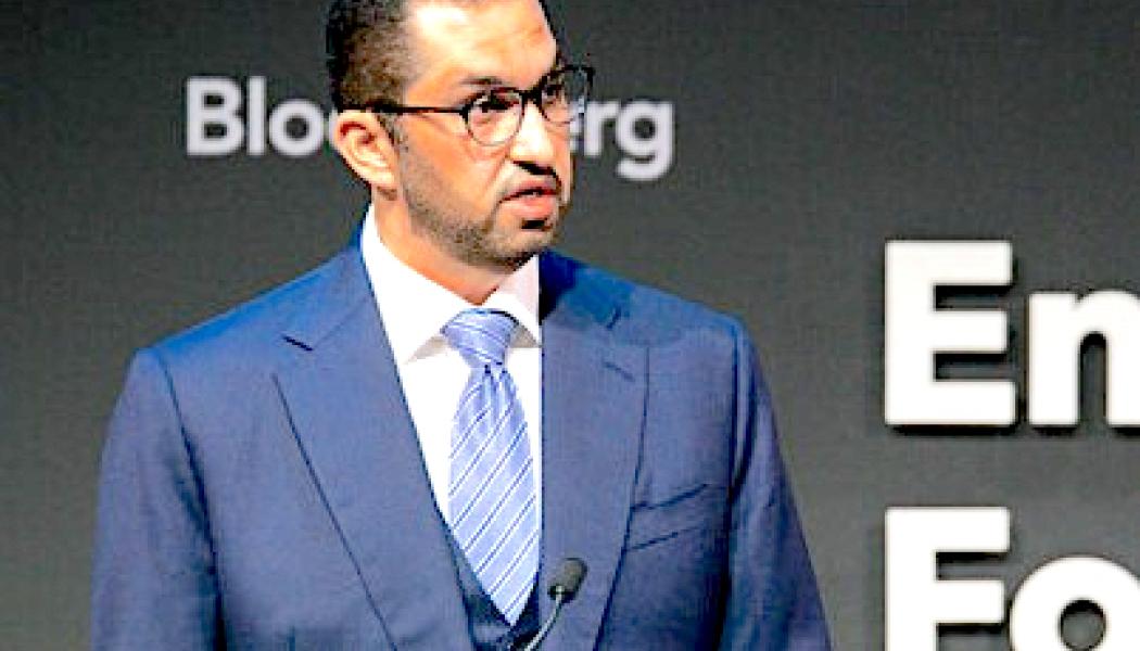 COP28- mötets ordförande Sultan Ahmed al-Jaber, Foto: Wikipedia, kredit: Bloomberg