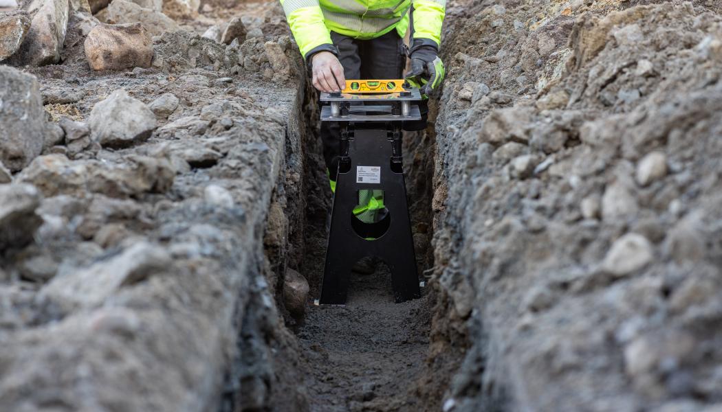 ST1 bygger en ladeinfrastruktur ved hjelp av et fleksibelt stålfundament