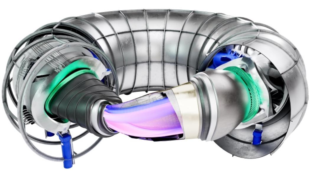 Enligt Proxima Fusion är Stellaris utformat för att generera betydligt mer energi per volymenhet än tidigare stellaratorer. Detta är möjligt tack vare den högtemperatursupraledande (HTS) magnetteknologin, som ger stärkare magnetfält och därmed kan minska anläggningens storlek. Bild: Proxima Fusion