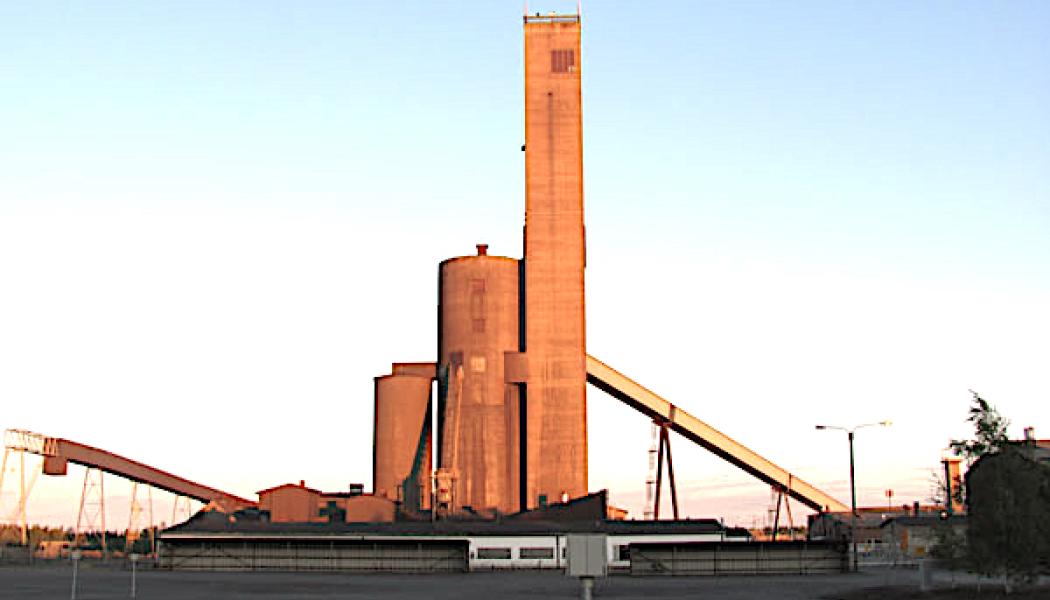 Pyhäsalmi gruva. Stället öppnades 1962 och gruvan producerade bl.a. koppar, zink och pyrit. Gruvan som helhet är 1,4 km djup. Källa: Wikipedia Common, kredit: Tiia Monto