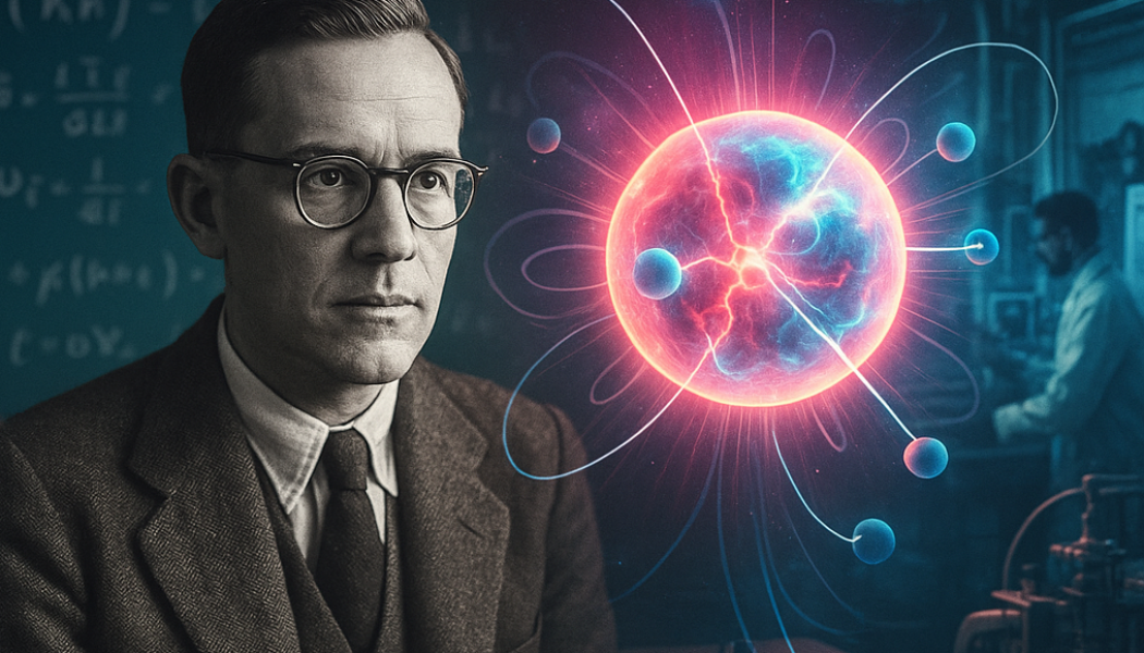 Arthur Ruhlig, en relativt okänd fysiker, rapporterade redan 1938 observationer som tydde på deuterium-tritiumfusion (DT-fusion), nästan tio år innan dess betydelse stod klar inom kärnfysiken.  Bild: Illustration: AI-genererad bild. Ej ett fotografi. Upphovsrätt © Conventus