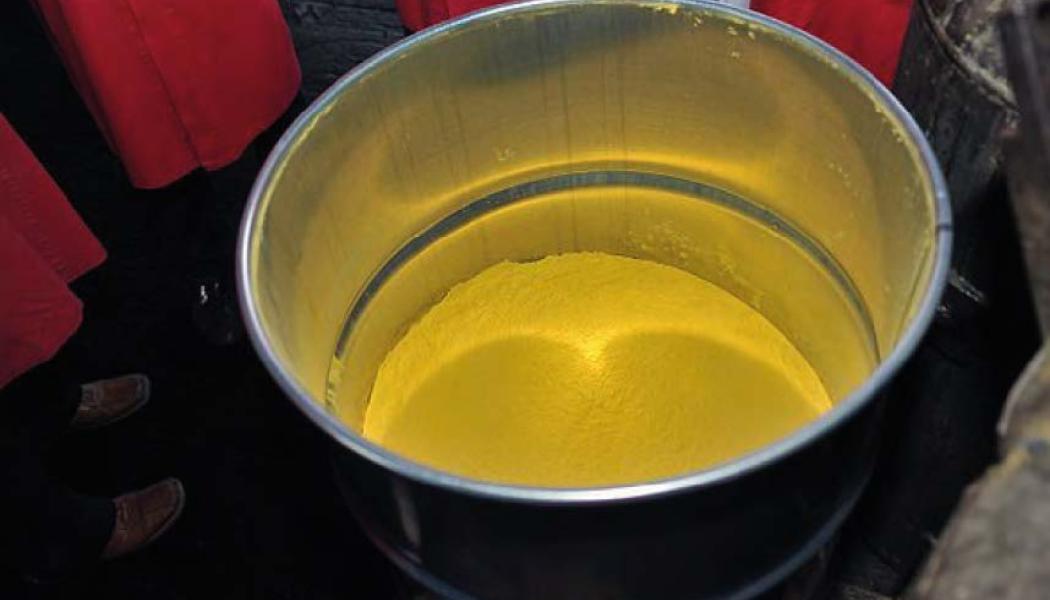 Tunna med Yellowcake. Källa: Wikimedia Commons