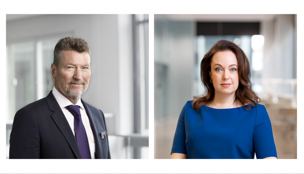 Torbjörn Wahlborg, chef elproduktion vid Vattenfall och Vattenfalls vd Anna Borg. Foto: Vattenfall