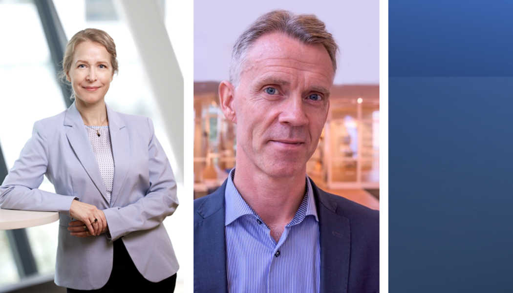 Lovisa Fricot Norén, chef för Vattenfall Värme i Sverige och Michael Fahlström, chef för Värme och kyla på Tekniska verken i Linköping. Foto: Vattenfall