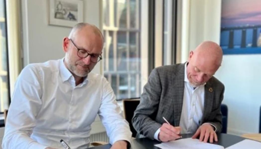 Kristoffer Böttzauw, direktör för danska Energistyrelsen och Robert Andrén, generaldirektör på Energimyndigheten. Foto: Energimyndigheten
