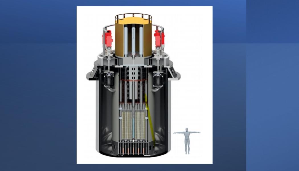 Reaktorn SEALER, som utvecklas av det svenska företaget Blykalla, är en blykyld snabb neutronreaktor i litet modulärt format.  Illustraton: Bykalla