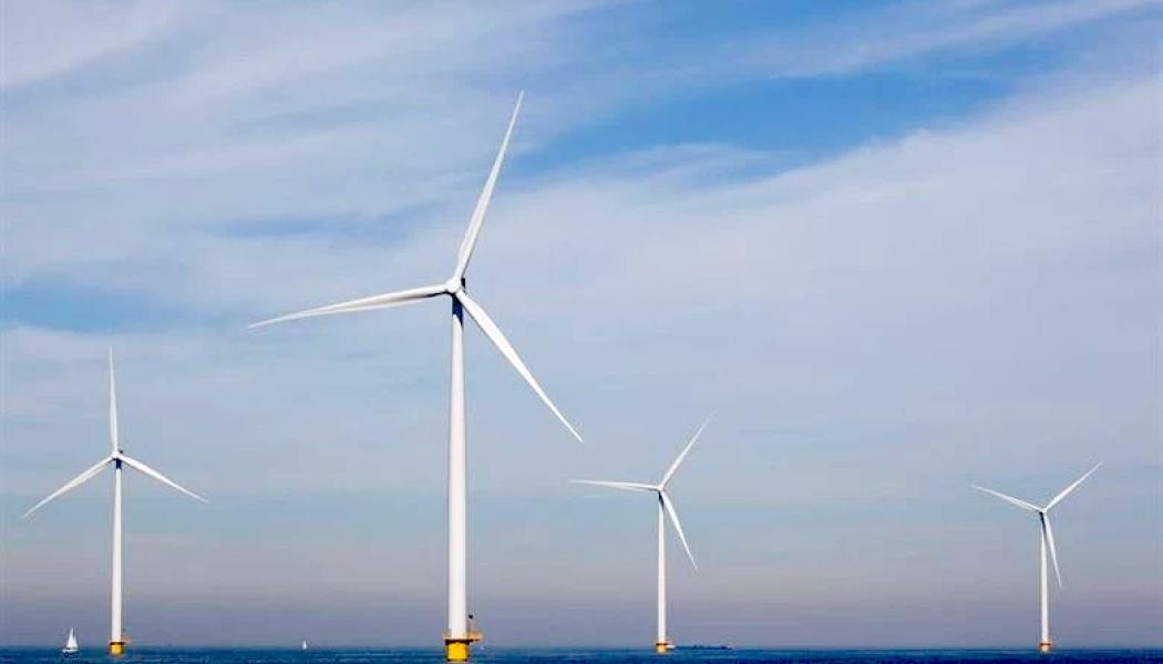 Den planerade havsbaserade vindkraftsparken Gennaker i tyska Östersjön ska bestå av 63 vindkraftverk med en total effekt på 976,5 megawatt. Foto: Skyborn