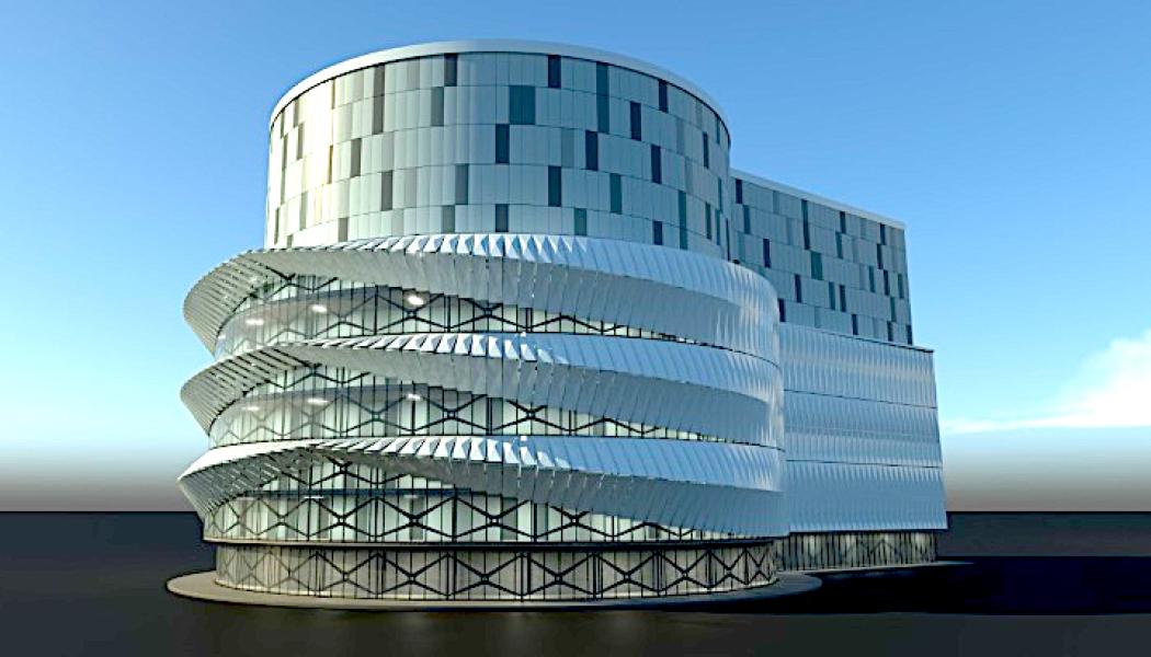Den brittiska regeringen förbereder bygget av en prototypanläggning känd som STEP (Spherical Tokamak for Energy Production). Konstnärens illustration visar hur en framtida STEP-byggnad skulle kunna se ut. Bild: UKAEA