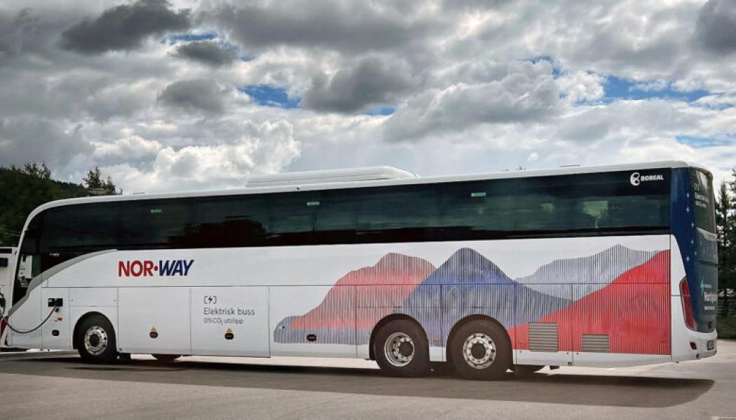 Batterielektrisk expressbuss. Foto: Trysilbussen