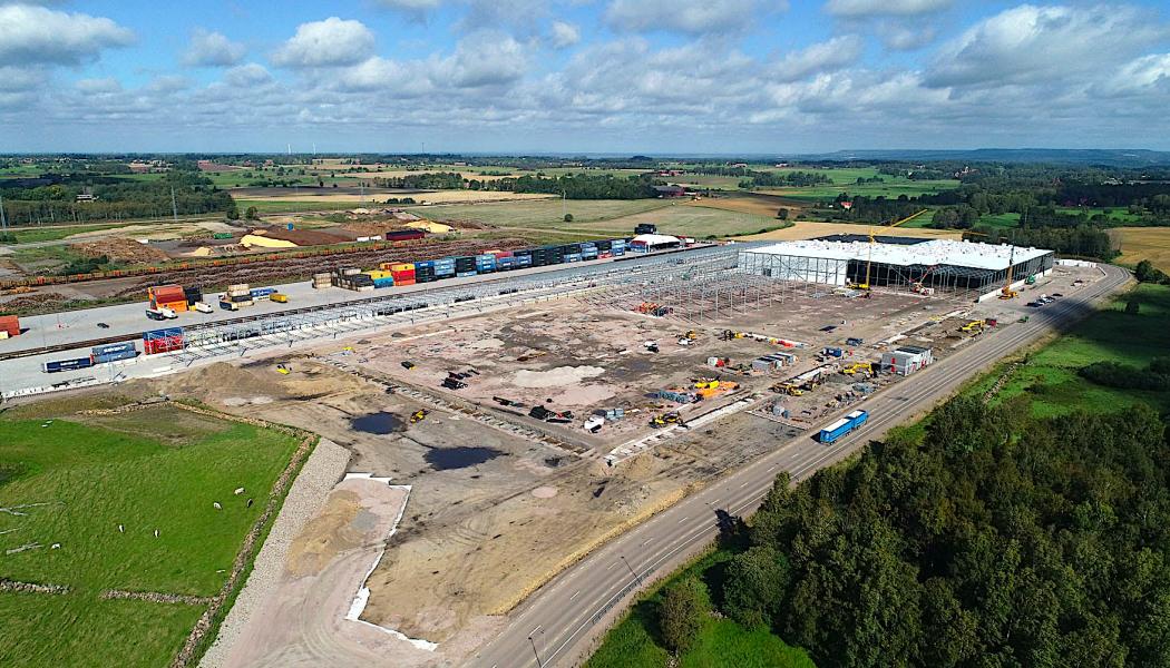 Den bærekraftige logistikkterminalen i Falköping mottar fjernvarme fra Solör Bioenergi