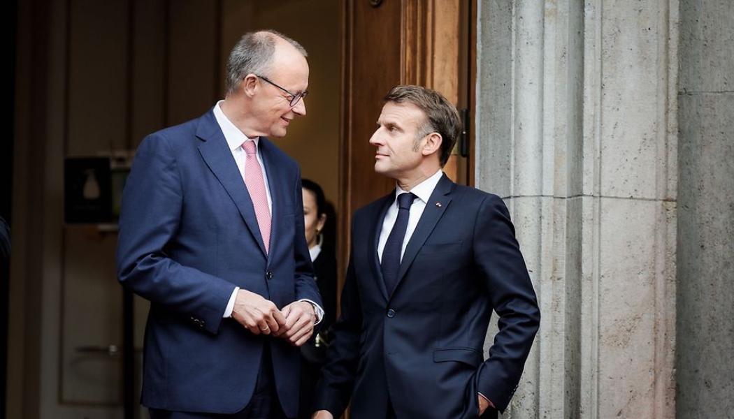 Förbundskansler Merz tog nyligen emot Frankrikes president Macron i Berlin för ett arbetsbesök i Villa Borsig. Foto: Förbundsregeringen/Jesco Denzel