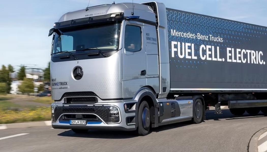 Vätgasdriven långtradare från Daimler-Benz. Symbolbild. Foto: Daimler Truck
