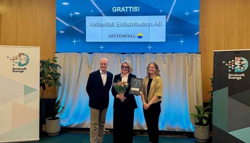 Årets effektivaste elnätsbolag 2026. Pressbidl: Vattenfall