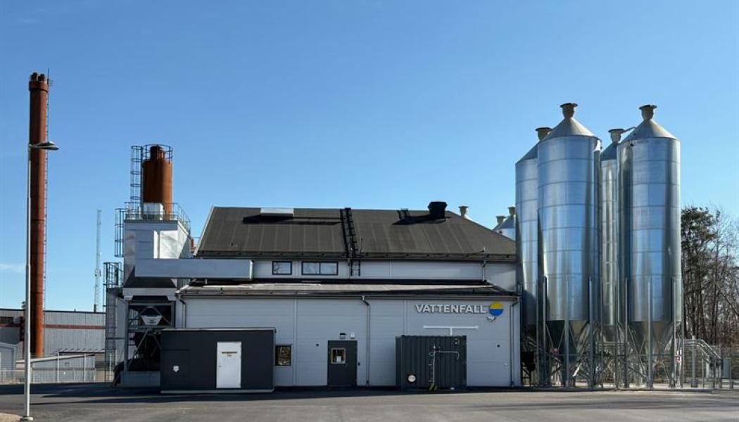  Vattenfalls värmeanläggning i Vänersborg har sedan 2021 varit helt fossilfri i sin produktion. Pressbild: Vattenfall
