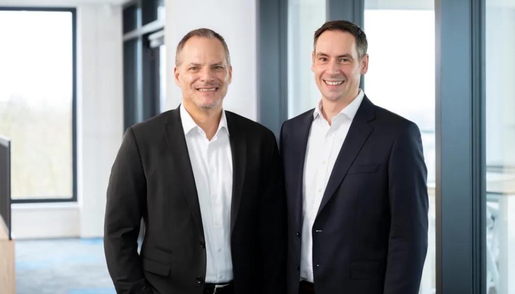 Werner Ponikwar, VD för Thyssenkrupp Nucera (left) and Stefan Hahn, CFO för samma företag. Thyssenkrupp Nucera tillverkar alkaliska vattenelektrolysörer – en teknik som är beprövad men som konkurrerar med andra lösningar som PEM och SOEC. Photo: Thyssenkrupp Nucera