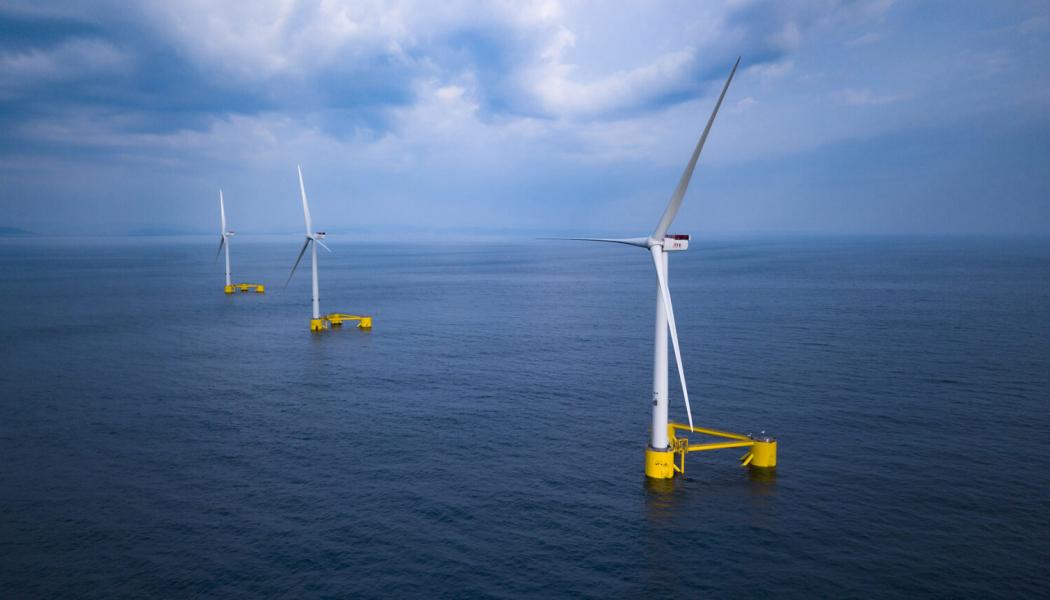 Flytande vindkraft i Utsira Nord.  Foto: Ocean Winds