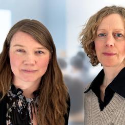Energikontoren Sveriges ordförande Johanna Lakso och Elin Nirjens, enhetschef Samhällsutveckling, Region Jämtland Härjedalen.