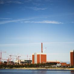 Robert Henriksson/SvD/TT: Olkiluotos kärnkraftverk under byggtiden. Arkivbild.