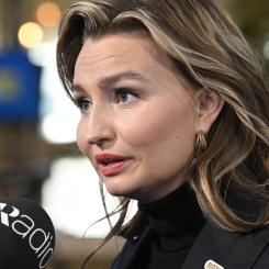 Fredrik Sandberg / TT: Energi- och näringsminister Ebba Busch (KD) har nu skickat in förslaget om elstöd till företag i södra Sverige till EU-kommissionen för granskning. Arkivbild.