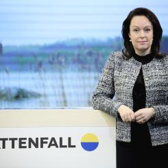 Janerik Henriksson/TT: Vattenfalls vd Anna Borg. Arkivbild.