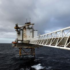 Carina Johansen/NTB-TT: Borrplattform i Nordsjön där olja och fossilgas utvinns. Arkivbild.