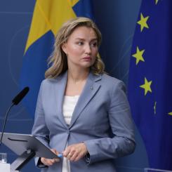 Magnus Andersson/TT: Energi- och näringsminister Ebba Busch (KD) ger en "lägesbild" av elsystemet och beredskapen inför sommaren och vintern.