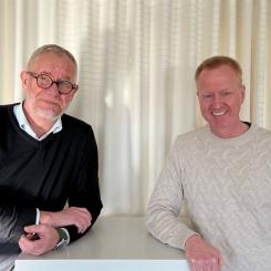 Niklas Jeppson, Regionchef Syd (Stella Futura) och Michael Olsson, vVD (Hub Park). Foto: Stella Futura