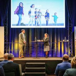 Leverantörsdagen 2024, Jimmy Laukas och Annika Viklund. Foto: Vattenfall Eldistribution