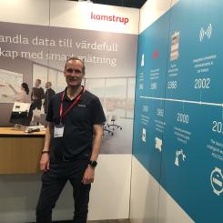 Anders Larsson, key account manager, representerade Kamstrup på Elfacksmässan.