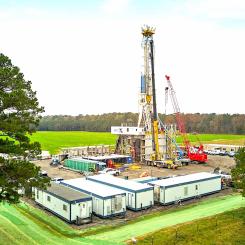 ExxonMobils första litiumrigg är en del av ett värderingsprogram som pågår i Arkansas. Till 2030 siktar företaget på att producera tillräckligt med litium för att stödja tillverkningen av ungefär 1 miljon elbilar. Foto: EXXONmobil