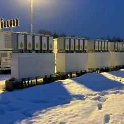 Norrbotten har fått sin första storskaliga batteripark. Pressbild: Svea Solar