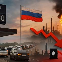 Trots Putins försök att dämpa krisen med import och exportförbud kvarstår faktum: Rysslands oljeberoende ekonomi blöder, och Ukrainas precisionsangrepp har blottlagt en av Kremls mest sårbara punkter – energisektorn. AI-genererad bild. Ej ett fotografi.
Upphovsrätt © Conventus
