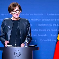 Tysklands forskningsminister Bettina Stark-Watzinger tillkännager det nya finansieringsprogrammet för fusionsforskning, Bild: Forskningsministeriet, BMBF
