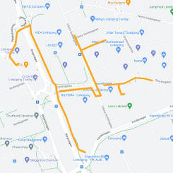 Kartbild över arbetet. Pressbild: Tekniska verken i Linköping