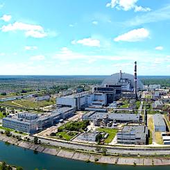 Det tidigare kärnkraftverket i Tjernobyl är omgivet av en exkluderingszon Bild: CHNPP.