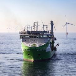 Deme Group stödjer marina lösningar och hållbarhetsarbete i form av Wärtsiläs paket för minskning av växthusgaser i 34DF-motorer. Foto: Deme Group