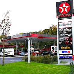 Bensinstation vid Middleton Road, Heywood. Storbritannien. Foto: Wikipedia Commons Lic. Kredit: Keith Williamson. Creative Commons Attribution-Share Alike 2.