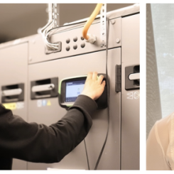 Vä; Fastighetstekniker, Hö; Ann Rastberg, Chef Tekniskförvaltning, Fastum Fotograf/Källa: Fastum