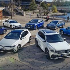 Volkswagens e- och hybridfordon samlade. Svårsåld produkt? Foto: Volkswagen
